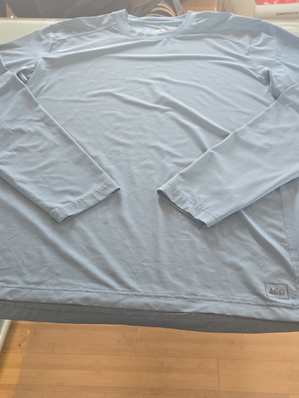 REI Men's Long-Sleeve Performance Tee in Pale Blue